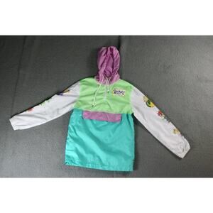 Nickelodeon Rugrats Jacket Windbreaker Womens Small Pullover Hoodie Cartoon